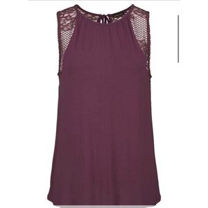Lace Back Sleeveless Top
